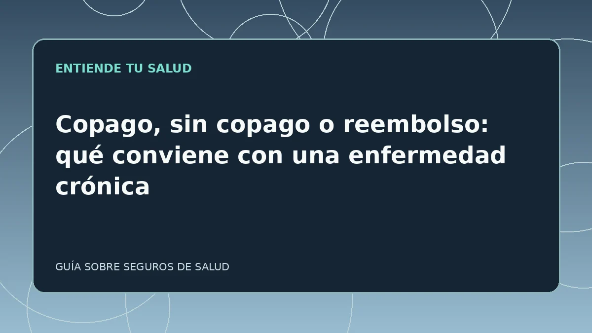 Guía ilustrada: Copago, sin copago o reembolso: qué conviene con una enfermedad crónica