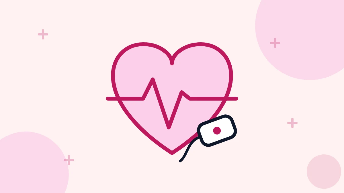 Ilustración editorial sobre marcapasos o stents coronarios y seguros de salud
